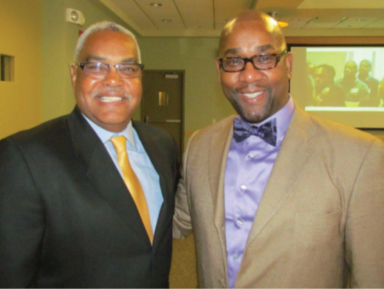 Founding donor Bertram L. Scott (L) and Dr. John LittleJohn Jr. Director of AMOC Initiative.