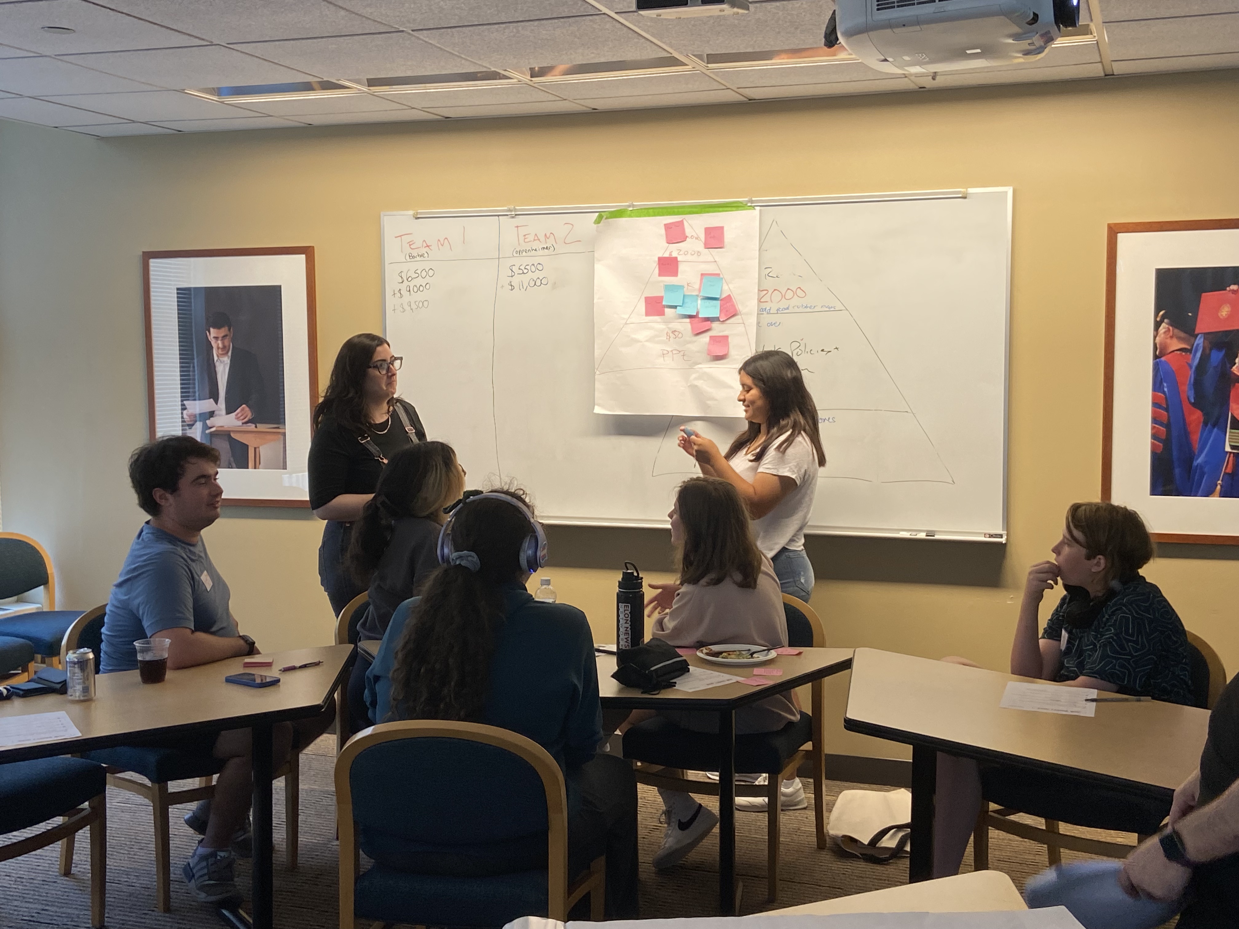 LEC members in a classroom